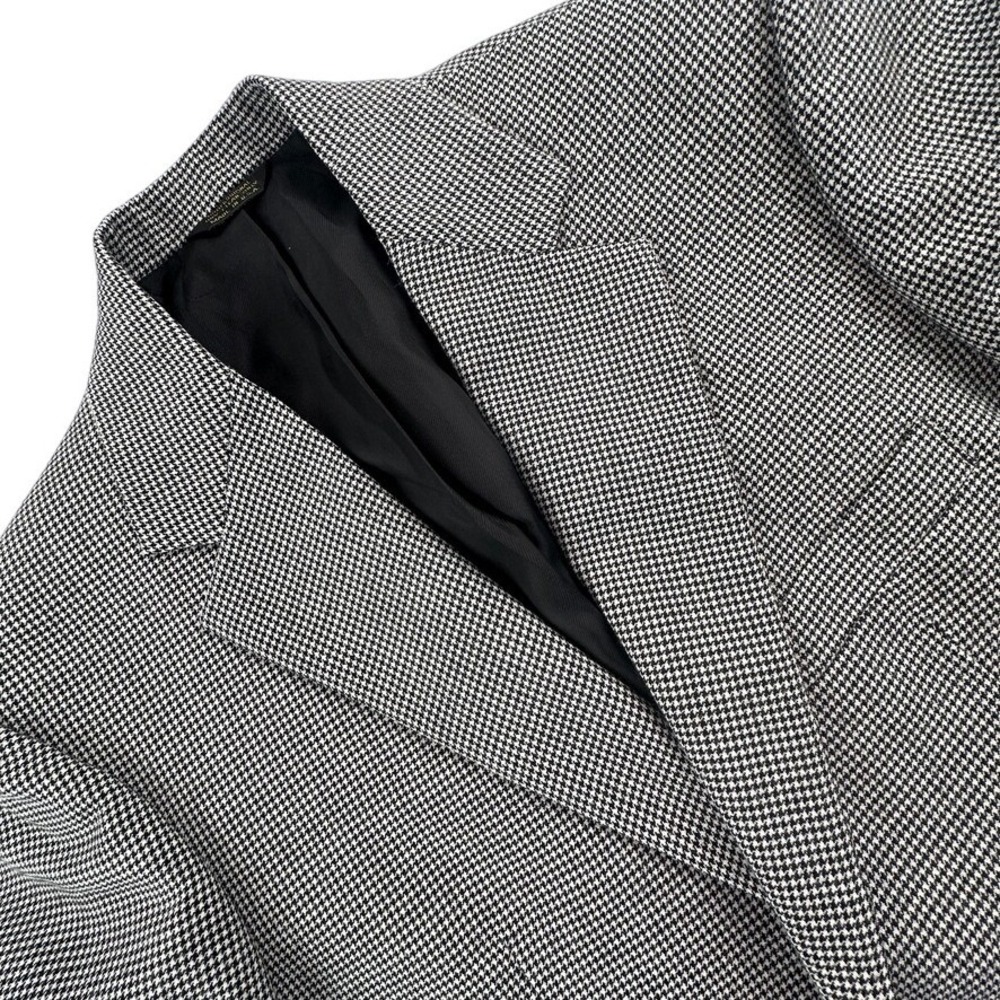 Hamilton Mens 40R Blazer Sport Coat Gray Black Houndstooth Custom Tailored USA